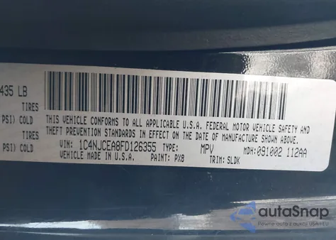 2015 Jeep Compass High Altitude Edition from USA, damaged, VIN 1C4NJCEA8FD126355